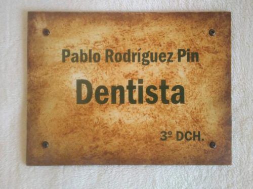 placa profesional del tipo de pergamino